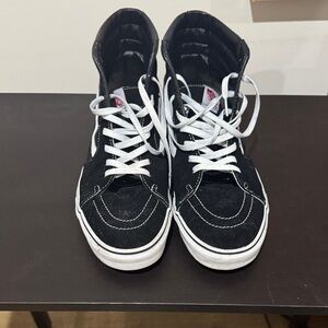 Vans Black and White High-Top Sneakers